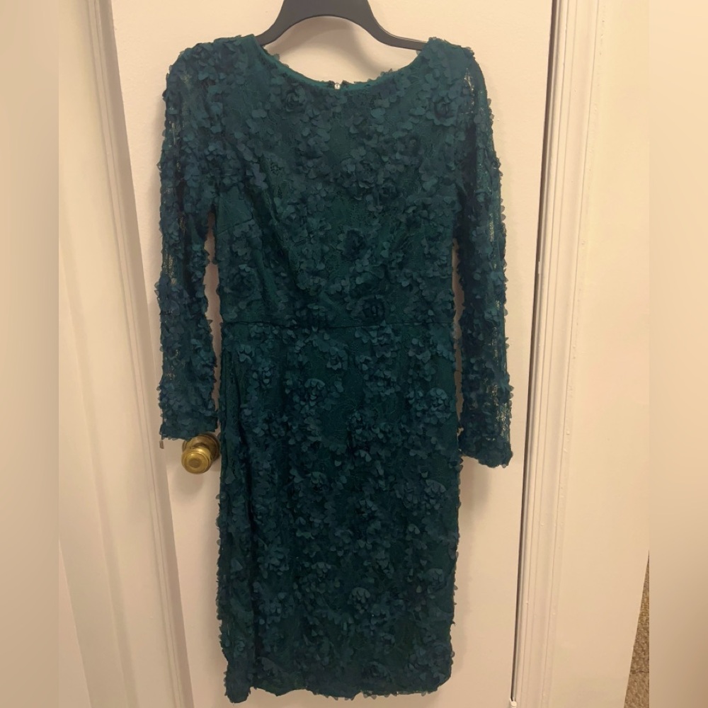 Elegant Green Textured Women's Dress